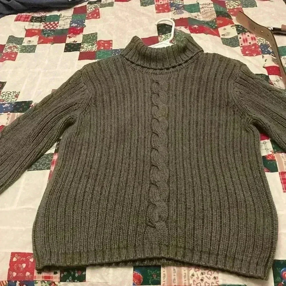 Liz Claiborne dark gray knit sweater women’s medium - Picture 3 of 6